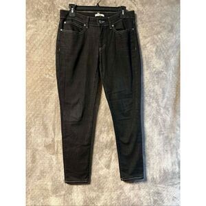 Eileen fisher Black Denim not distressed stretchy organic cotton blend jeans siz